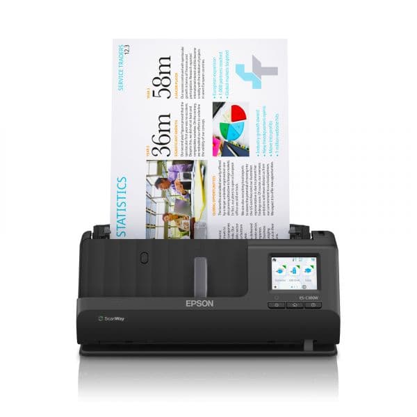 Epson Escaner Compacto ES-C380W WiFi A4 600 Dpi