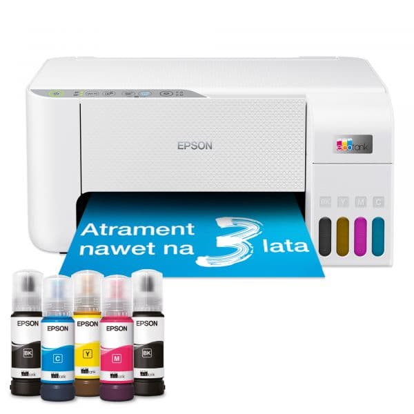 Epson Impressora Multifuncional EcoTank L3276 Jato de Tinta A4 Wi-Fi Branca