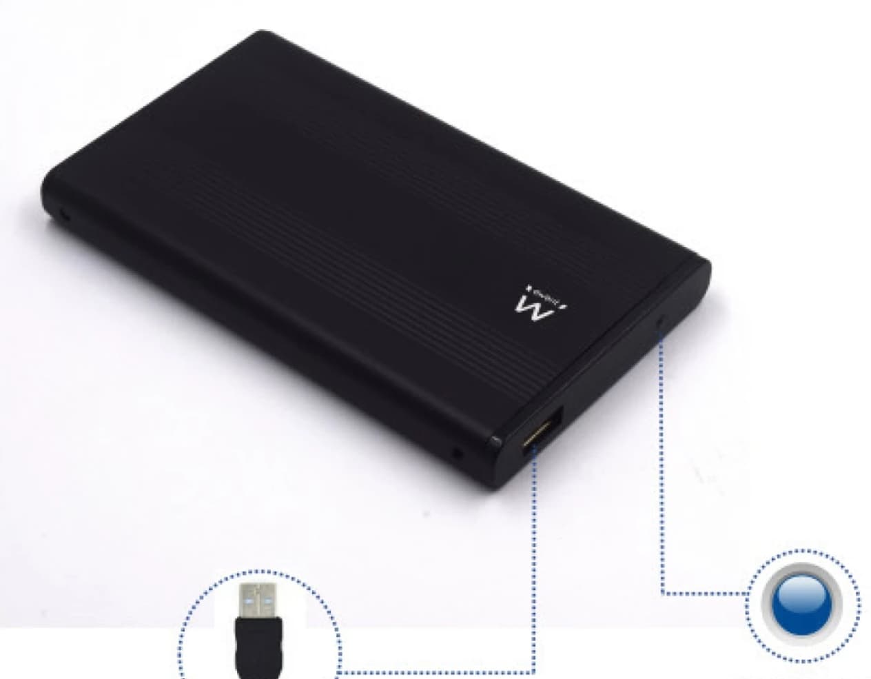 Ewent Caixa Externa USB 2.0 SATA 2,5" - EW7041