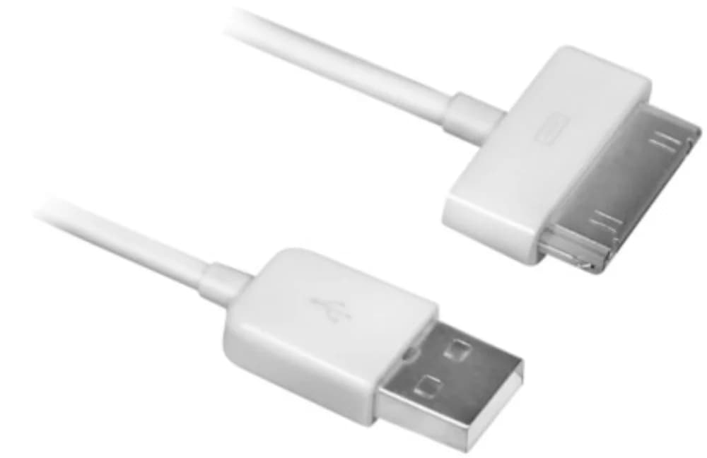 Cabo USB 2.0 Ewent Tipo A Macho > Apple 30 Pin 1 M Branco