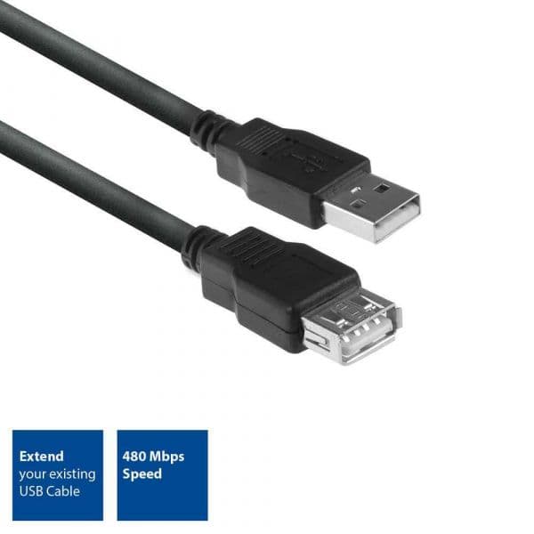 Act ACTAC3040 Cabo Usb 1,8m Usb 2.0 Usb a Preto