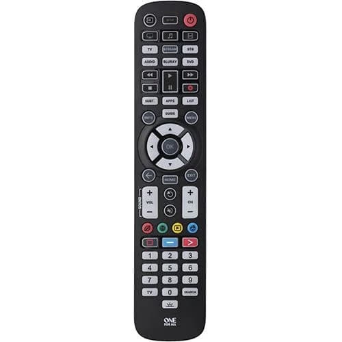 One For All Comando Universal URC 3661 Essential 6 IR sem fios Antimicrobial Backlight Preto