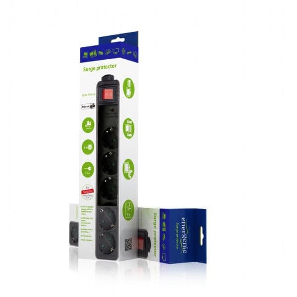 Gembird Bloco de 5 tomadas Socket 3Mtr - SPG5-C-10