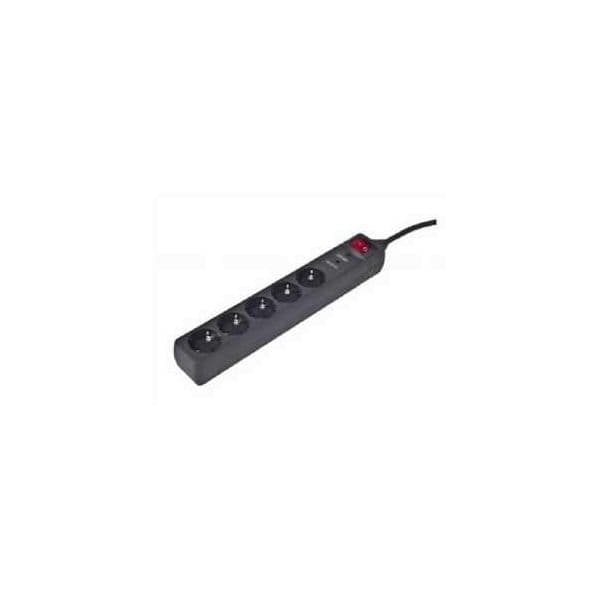 Gembird Tomada Protecã?ãfo , 5 Tomadas, 4,5mts , Preta - D8C80D88-054