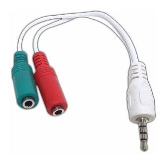 Adaptador 2 Jack 3,5mm Micro+Som para Jack 3,5mm