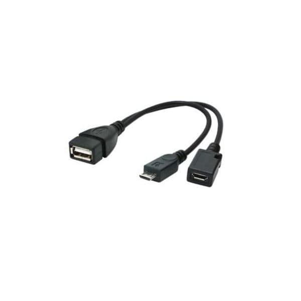 Cabo OTG USB Fêmea -> Micro USB Fêmea/Micro USB Macho - A-OTG-AFBM-04