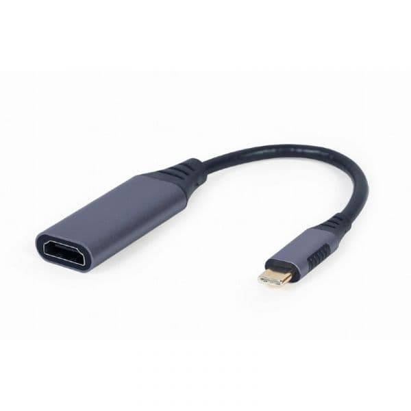 Gembird Adaptador A-USB3C-HDMI-01 USB-C para HDMI 4K 60Hz 15cm Cinza