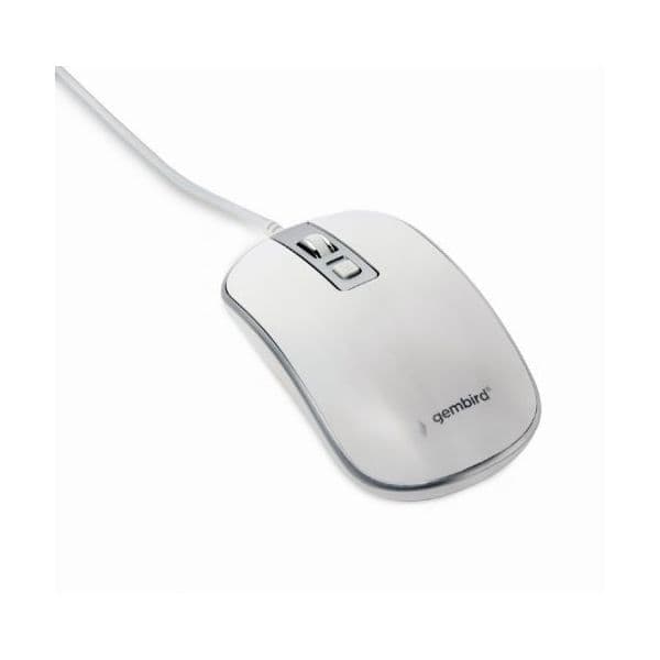 Gembird Raton Wired Optical Mouse usb White Silver