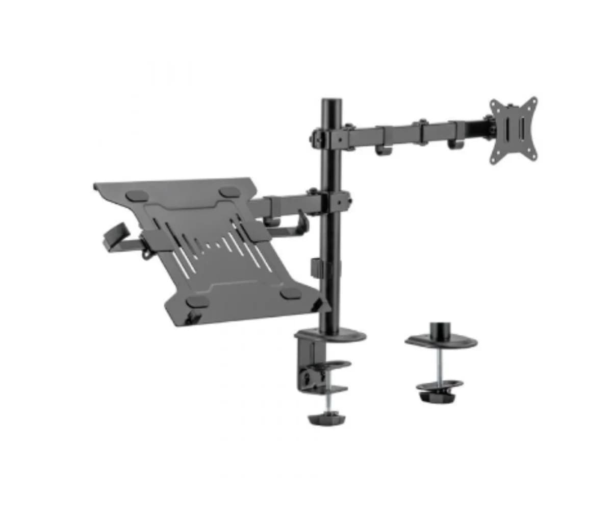Suporte de Secretária Gembird MA-DA-03 Monitor + Notebook Desk Mount Preto