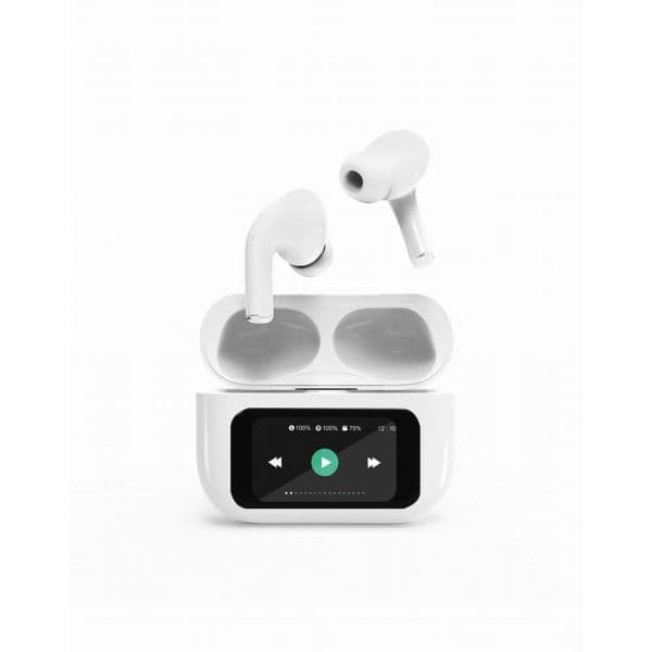 Gembird TWS-LCD-ANC-01-W Auriculares True Wireless Bluetooth ANC Branco