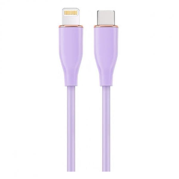 Gembird CC-USB2S-CM8PM-1.5M-P Cabo de Carga e Dados USB 2.0 Type-C para Lightning 1.5m Lilás/Violeta