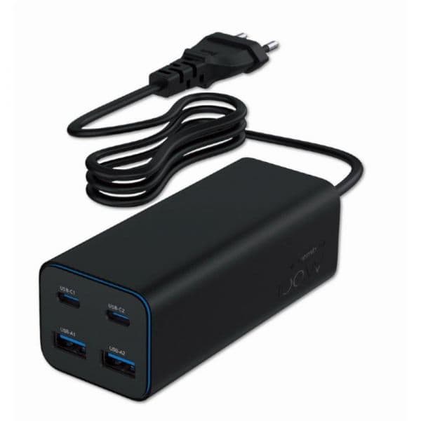 Gembird TA-UC-2A2C-PD100-01-BK Carregador 100W Preto