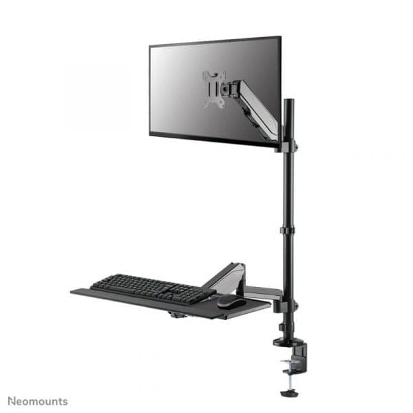 Neomounts Suporte de Mesa DS90-325BL1 para posto de trabalho sentado/de pé 17-32" - mola a gás, 9 kg, Preto
