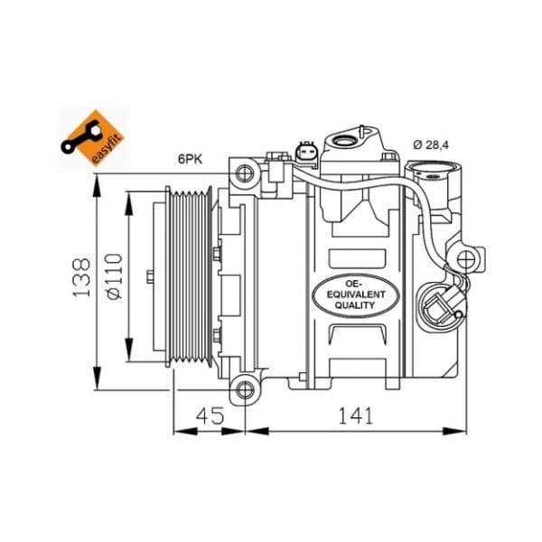 NRF - 32214 - Compressor, ar condicionado - 8718042016591