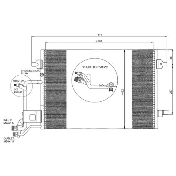 NRF - 35199 - Condensador, ar condicionado - 8718042020956