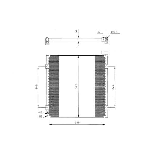 NRF - 35264 - Condensador, ar condicionado - 8718042021571