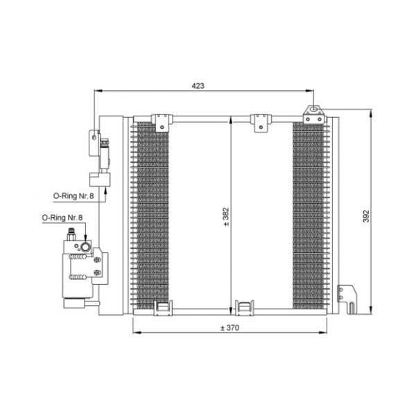 NRF - 35302 - Condensador, ar condicionado - 8718042021946