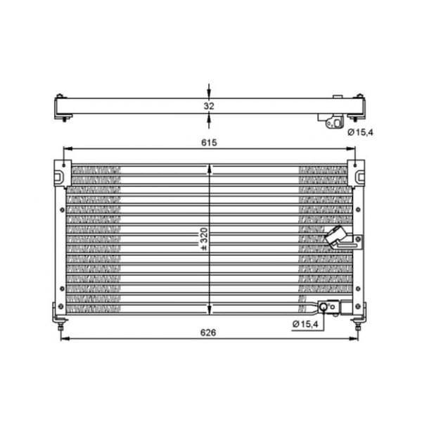 NRF - 35348 - Condensador, ar condicionado - 8718042022387