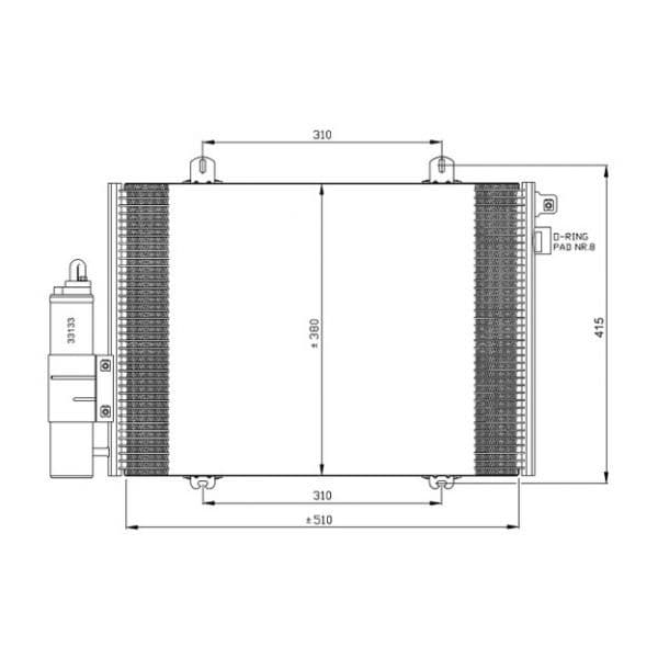 NRF - 35379 - Condensador, ar condicionado - 8718042022677