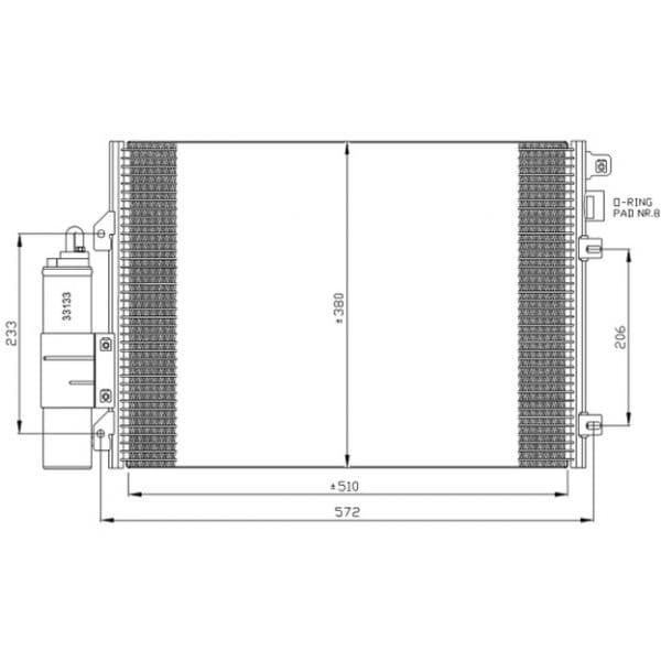 NRF - 35430 - Condensador, ar condicionado - 8718042023179