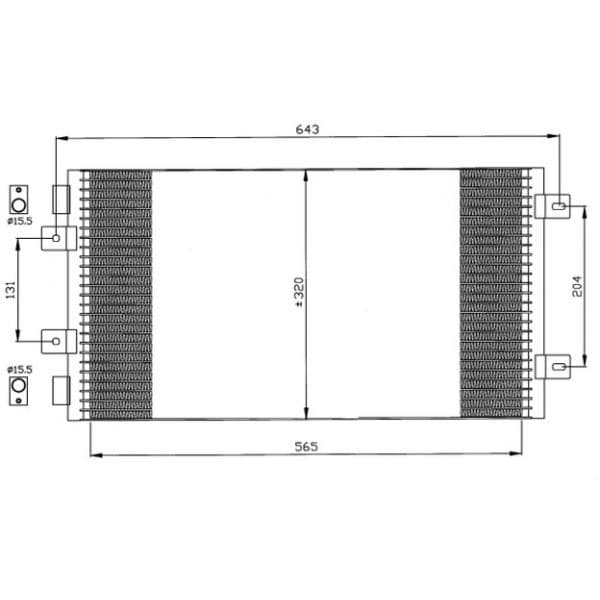 NRF - 35442 - Condensador, ar condicionado - 8718042023285