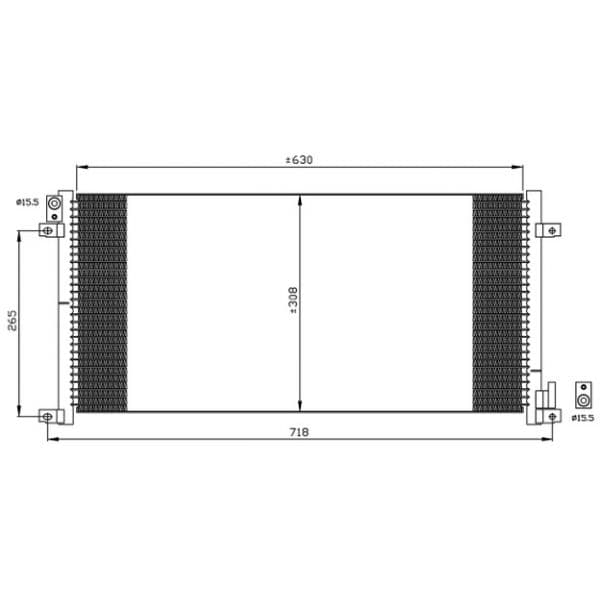 NRF - 35491 - Condensador, ar condicionado - 8718042023742