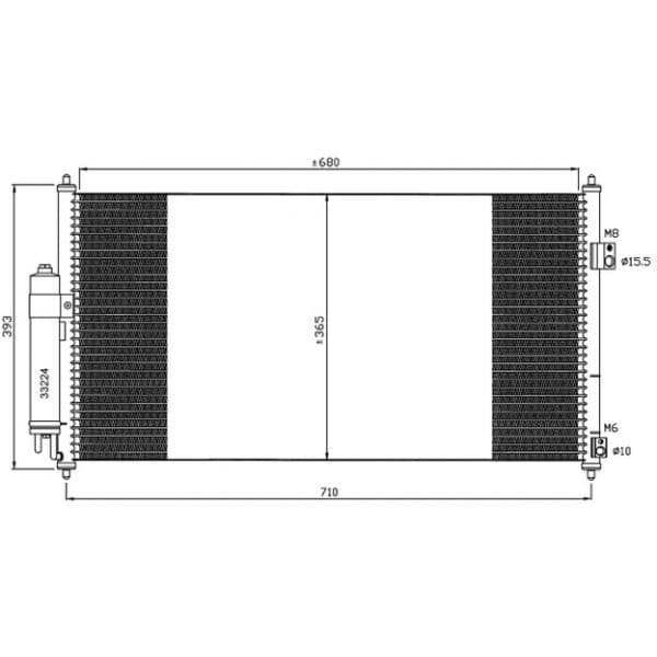 NRF - 35550 - Condensador, ar condicionado - 8718042024329