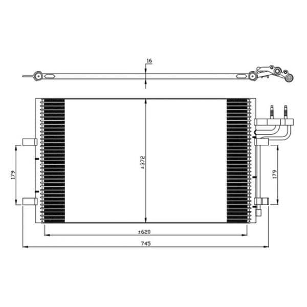 NRF - 35551 - Condensador, ar condicionado - 8718042024336