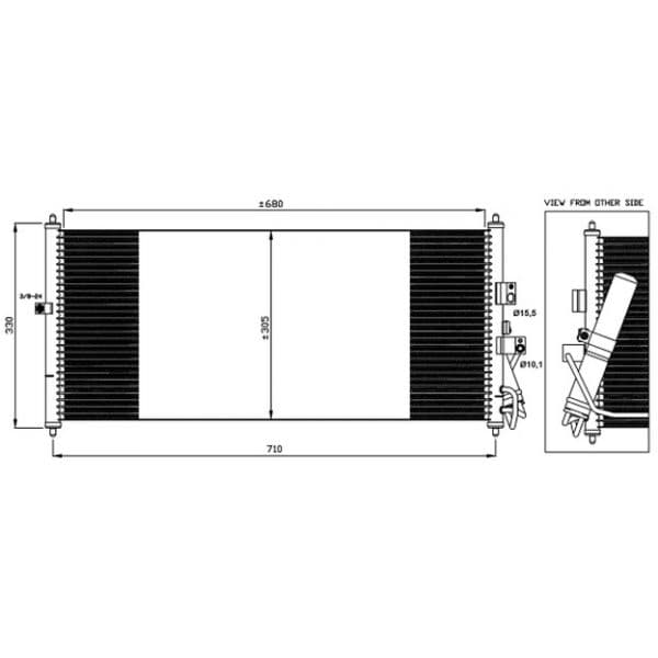 NRF - 35563 - Condensador, ar condicionado - 8718042024459