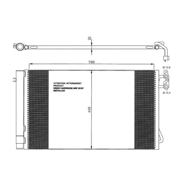 NRF - 35743 - Condensador, ar condicionado - 8718042025449