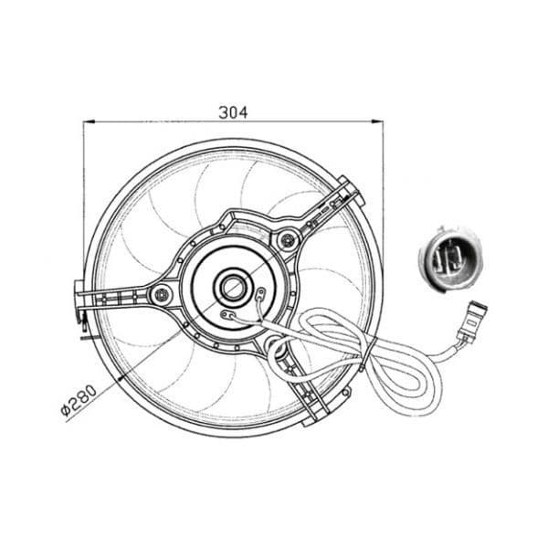 NRF - 47023 - Ventilador, refrigeração do motor - 8718042029218