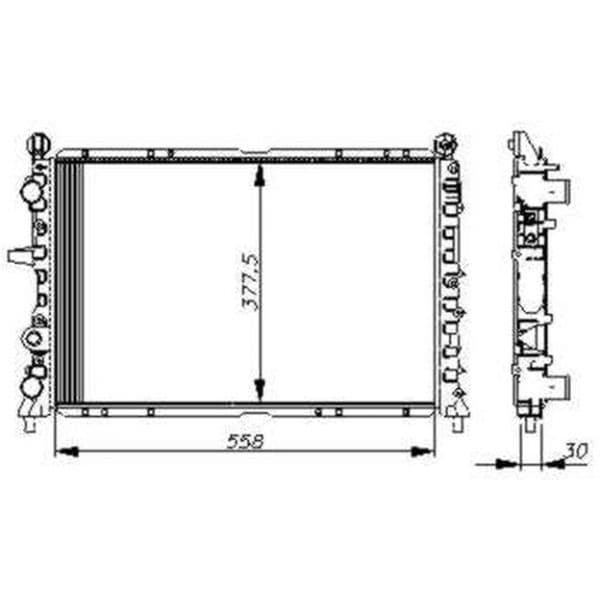 NRF - 54502 - Radiador, arrefecimento do motor - 8718042038760