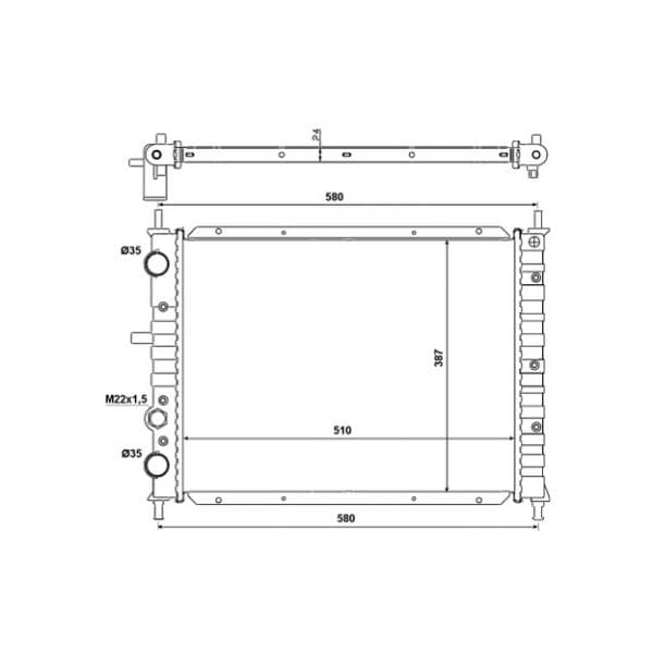NRF - 58013 - Radiador, arrefecimento do motor - 8718042039903