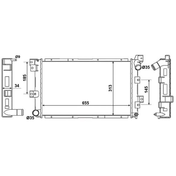 NRF - 58061 - Radiador, arrefecimento do motor - 8718042040138