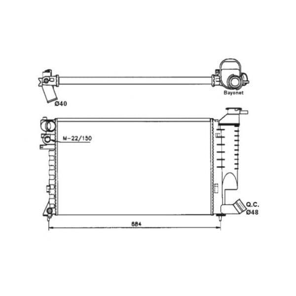 NRF - 58183 - Radiador, arrefecimento do motor - 8718042040985