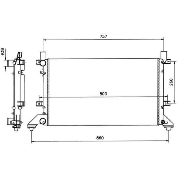 NRF - 58240 - Radiador, arrefecimento do motor - 8718042041371