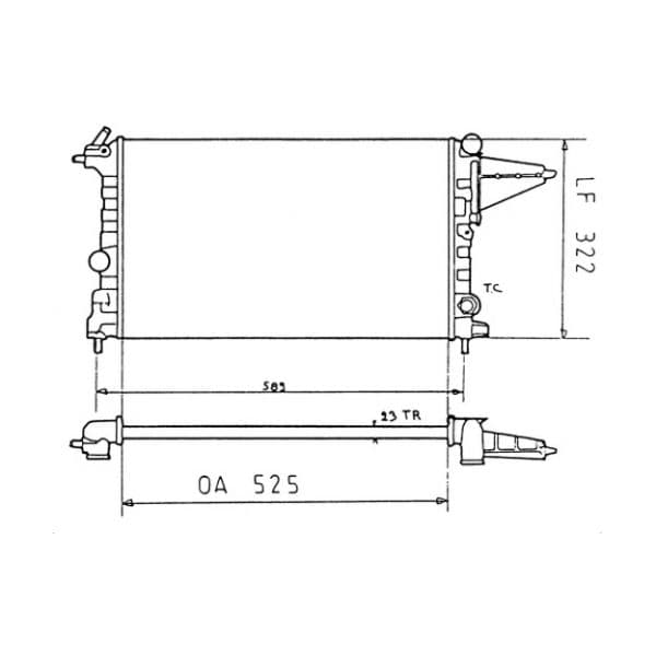 NRF - 58775 - Radiador, arrefecimento do motor - 8718042042880