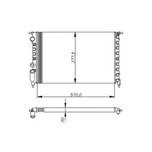 NRF - 58852 - Radiador, arrefecimento do motor - 8718042043399
