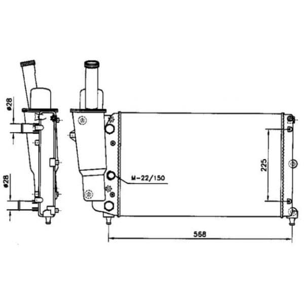 NRF - 58952 - Radiador, arrefecimento do motor - 8718042043887