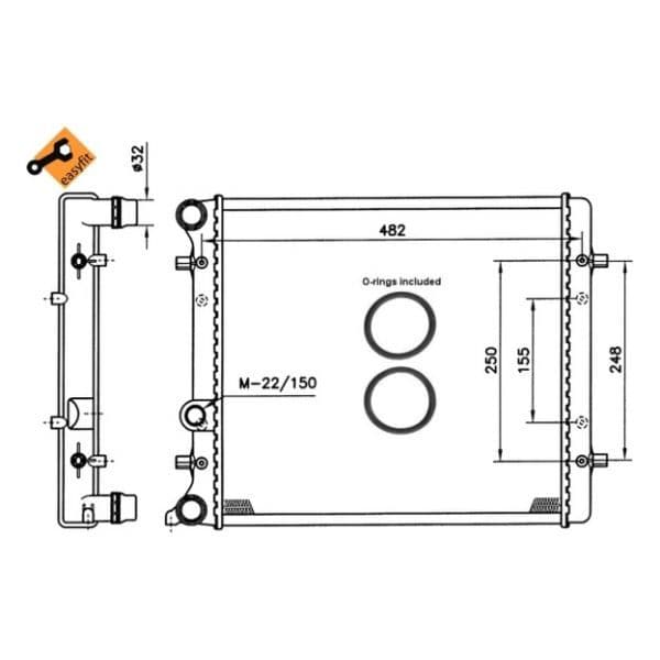 NRF - 509530 - Radiador, arrefecimento do motor - 8718042046598