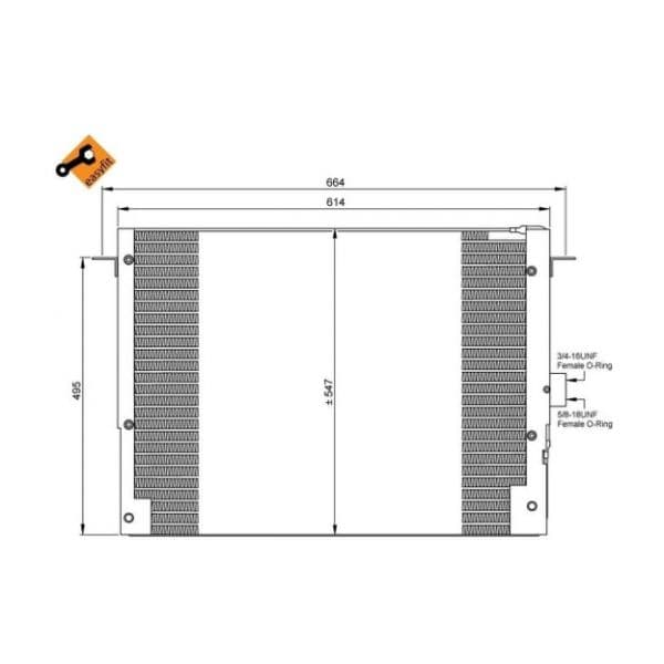 NRF - 35657 - Condensador, ar condicionado - 8718042049285