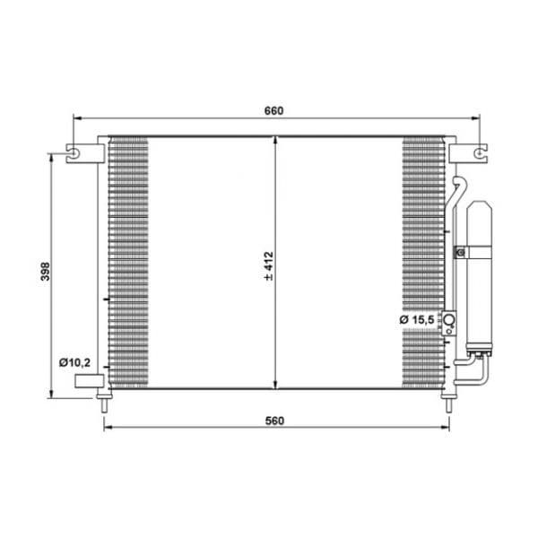 NRF - 35766 - Condensador, ar condicionado - 8718042055125