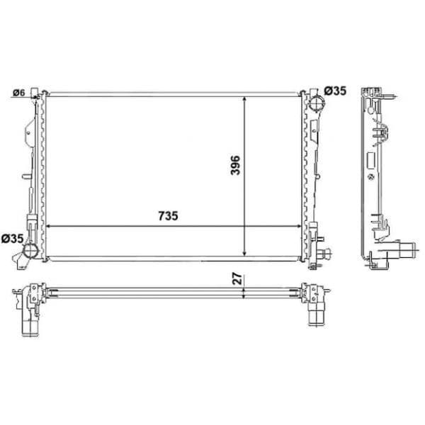 NRF - 58230 - Radiador, arrefecimento do motor - 8718042056795