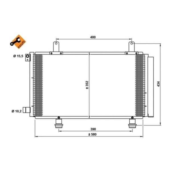 NRF - 35782 - Condensador, ar condicionado - 8718042060020