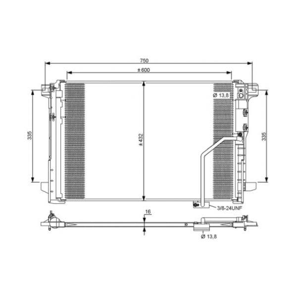 NRF - 35793 - Condensador, ar condicionado - 8718042076199
