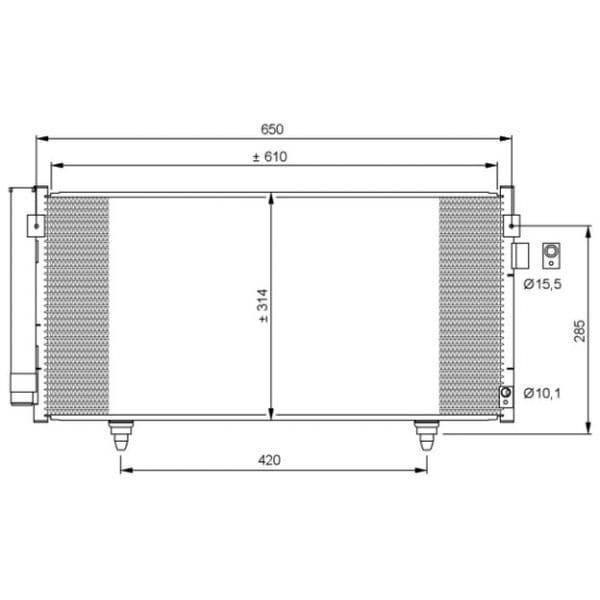 NRF - 35855 - Condensador, ar condicionado - 8718042083272