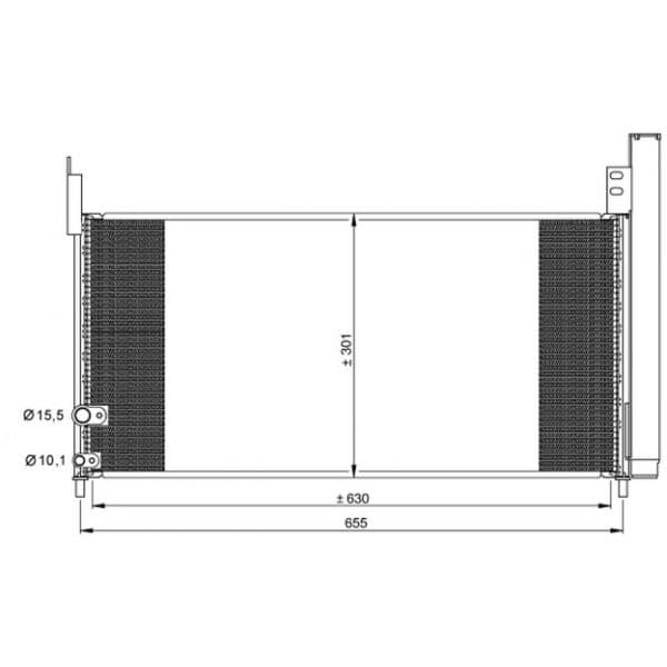 NRF - 35863 - Condensador, ar condicionado - 8718042083425