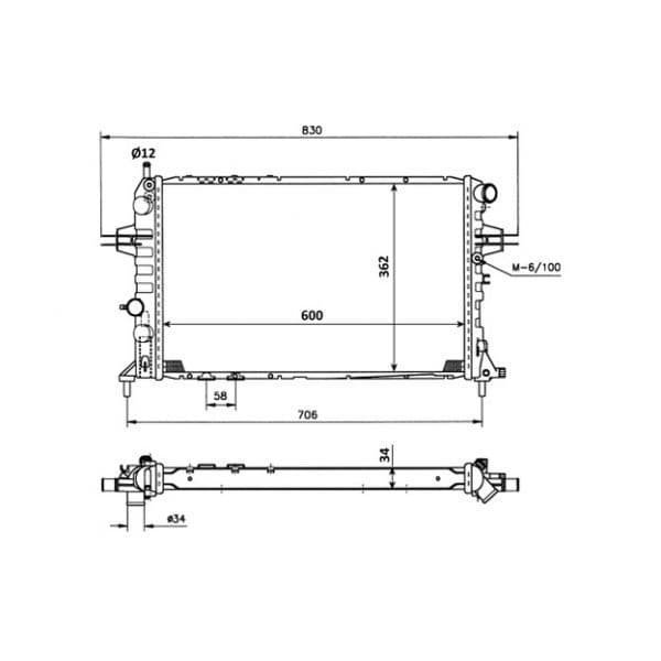 NRF - 53898 - Radiador, arrefecimento do motor - 8718042091178
