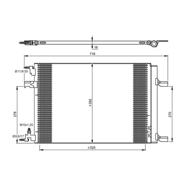 NRF - 35918 - Condensador, ar condicionado - 8718042099693