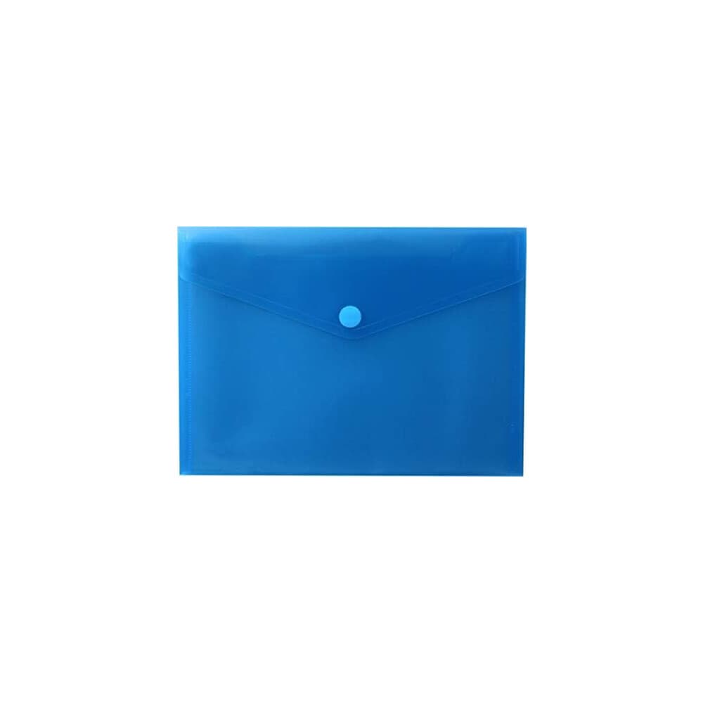 Bolsa Envelope A5 Fecho Velcro Plástico Mate Azul